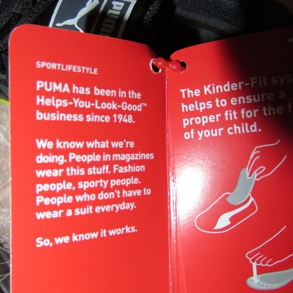 Puma Cell Turin Perf Kids Black Yellow Dark Shadow sneakers tennis shoes sz 7 - Picture 7 of 8